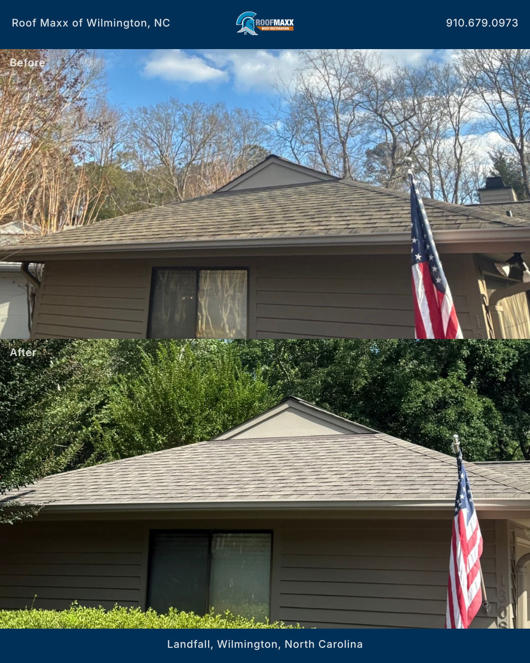 Local Roof Maxx before and after project