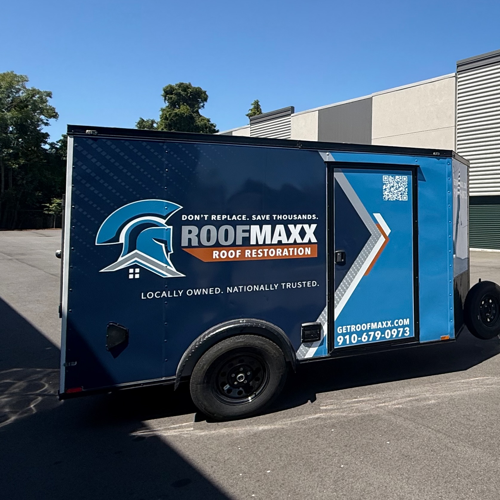 Roof Maxx of Wilmington local service trailer