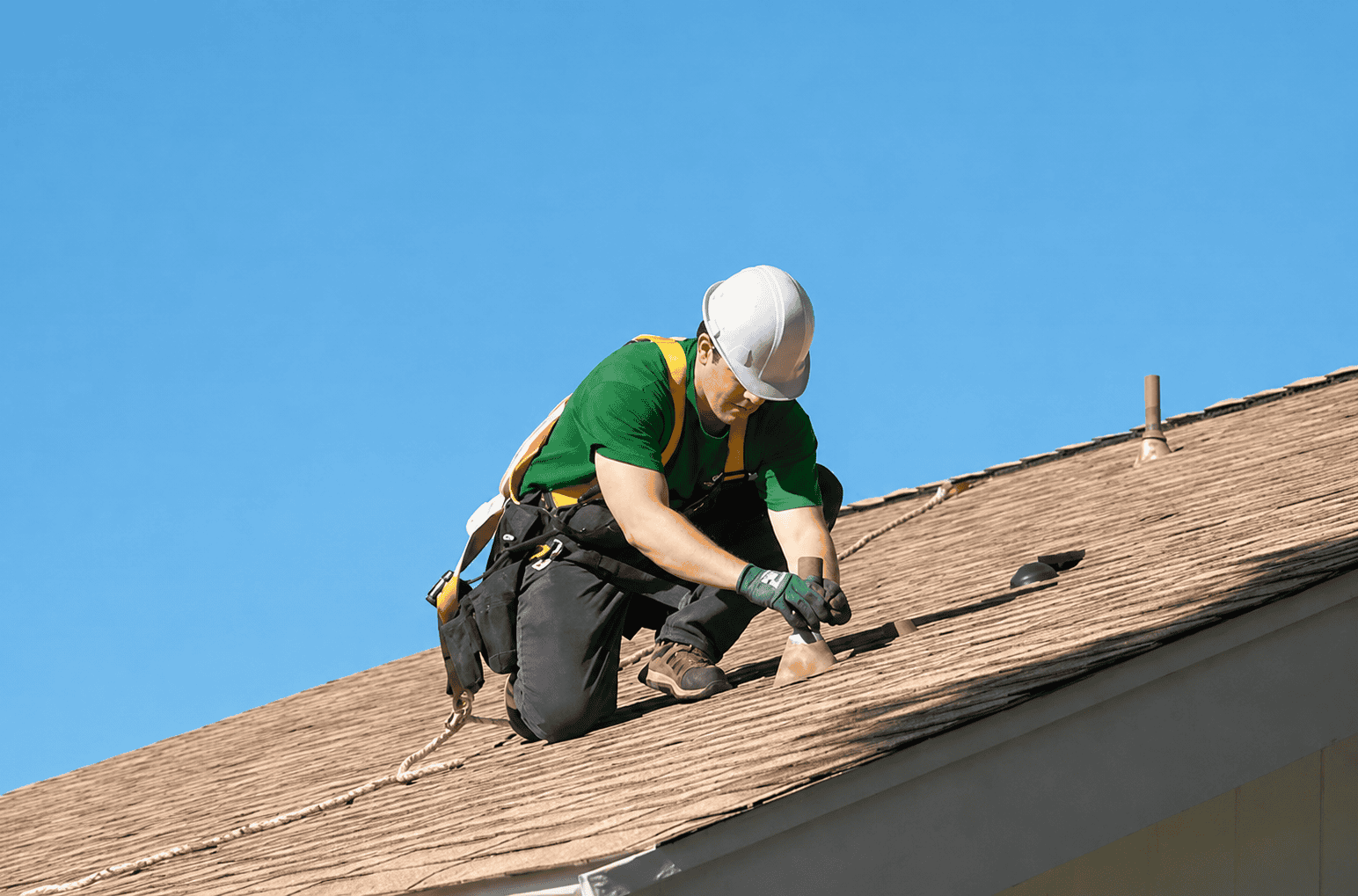 Roof tune-up on asphalt shingles